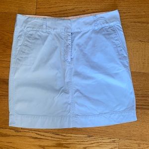 Vineyard Vines light blue chino skirt side pockets Nantucket map lining 10 euc